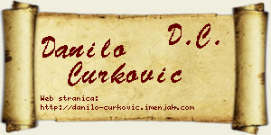 Danilo Ćurković vizit kartica